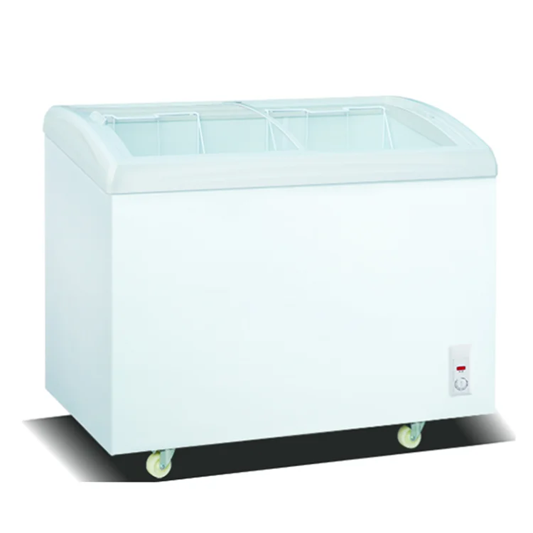 Профессиональный поставщик, морозильная камера с раздвижной стеклянной дверью объемом 300 л для мороженого