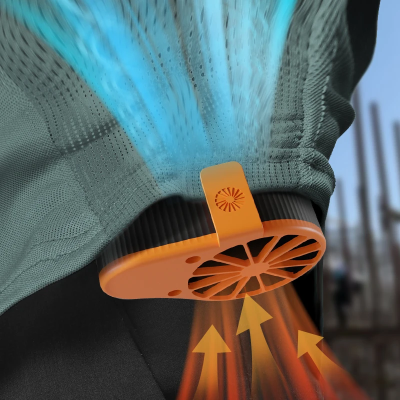 Portable Rechargeable Waist Mobile Fan with 4800mah Battery Power Mini Personal Hang Clip Fan for Worker Travel Outdoor Sports