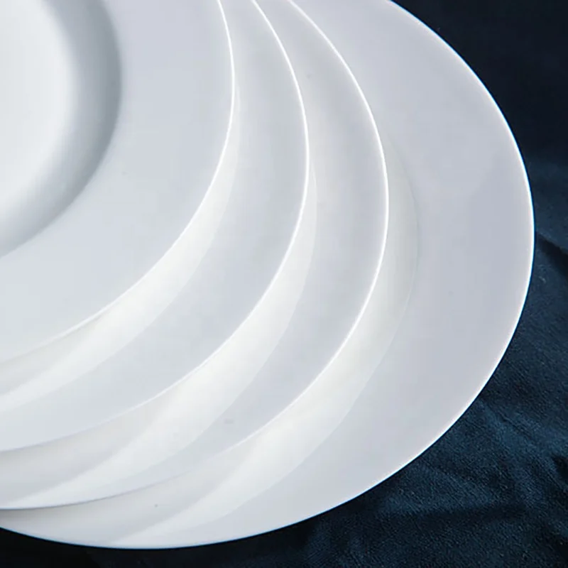 Dubai Restaurant Wares Holiday Dishes Jingdezhen 52 56 58 pcs Porcelain Ceramic Plate White Bone China Tableware
