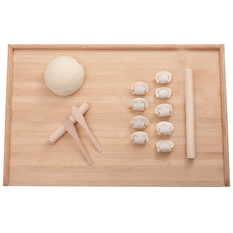 Eco-friendly natural custom logo kitchen pastry chopping board pasta kneading tool bamboo cutting board