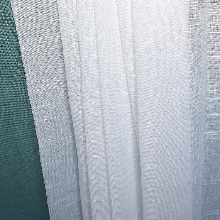 Polyester Pure White home decor sheer fabric anti static sheer gauze fabric for window curtain air permeability sheer fabric