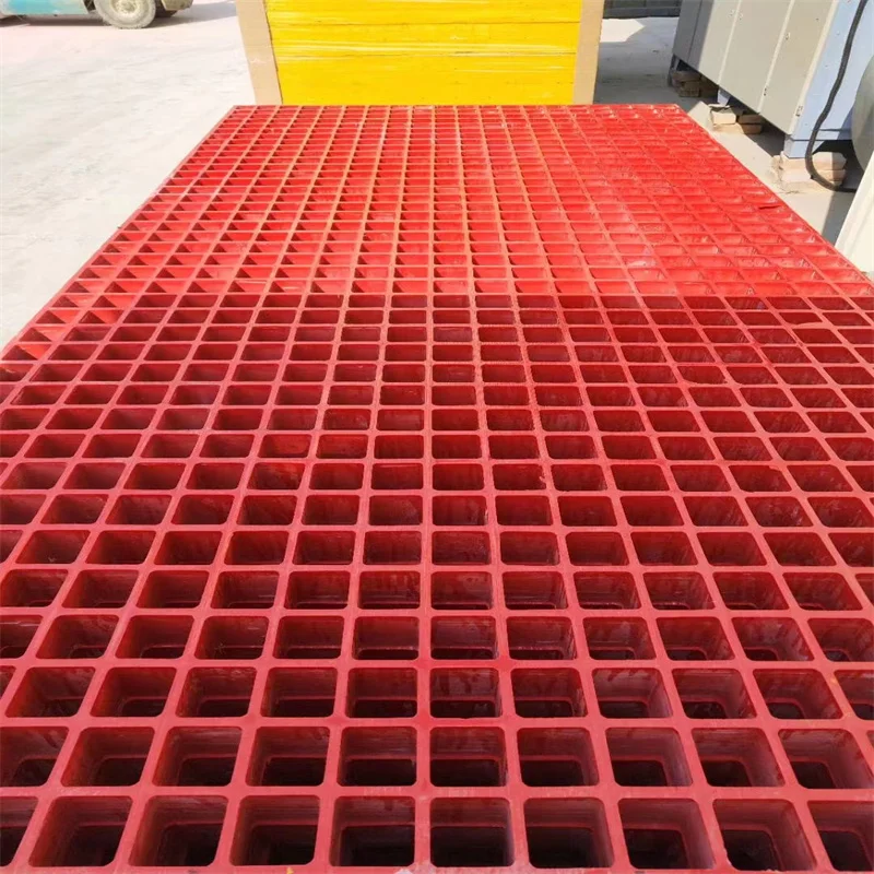high strength yellow plastic grating 38*38*38mm FRP floor for car wash