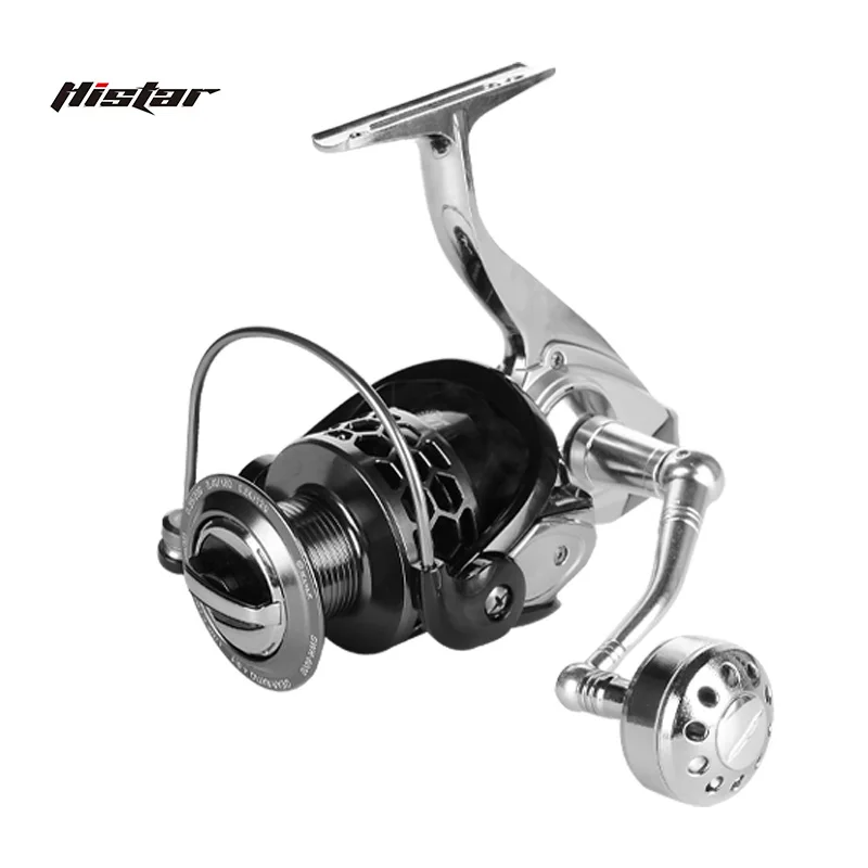 Histar HSWR CNC Machine Handle Seawater Resistant Stainless Steel Bearings Metal Knob Aluminum Alloy Foot Spinning Fishing Reel