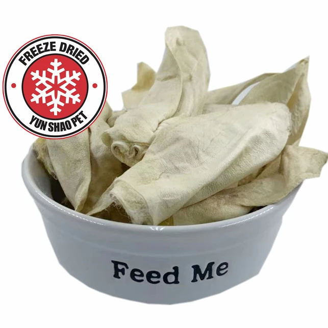 Лидер продаж товары для домашних животных питомцев OEM коробка еда собак сушеные в замораживании лакомства кроличьи уши