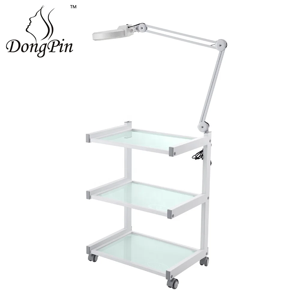 tool trolley cart beauty salon trolley with lamp holder