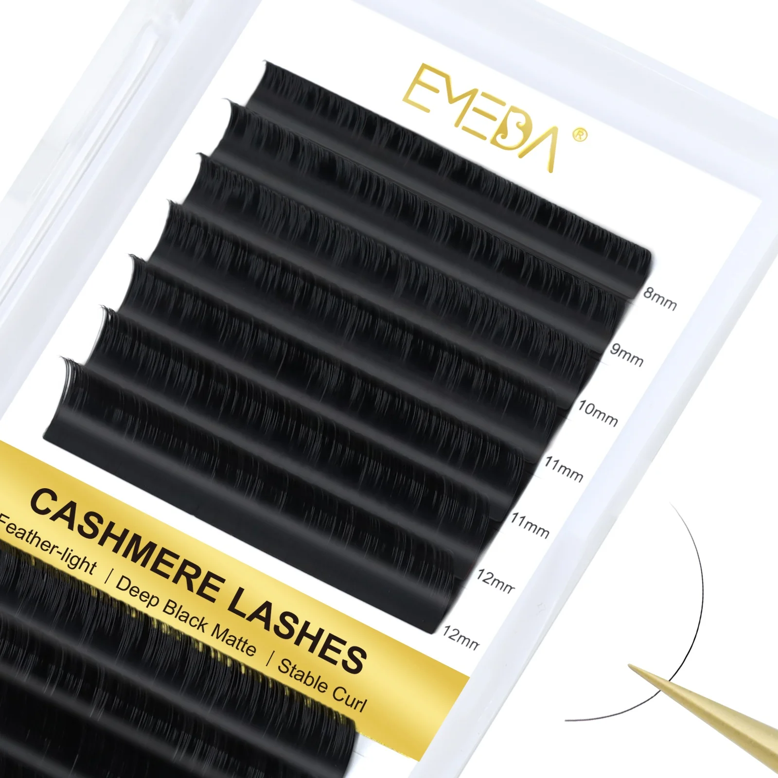 Wholesale OEM professional Matte black PBT cluster silk volume individual lash extension tray