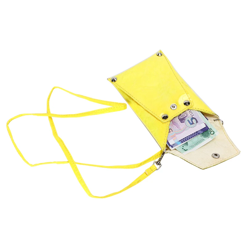Manufacturer customized  Tyvek  paper  waterproof purse   yellow  purse durable bank card bag lightweight wallet