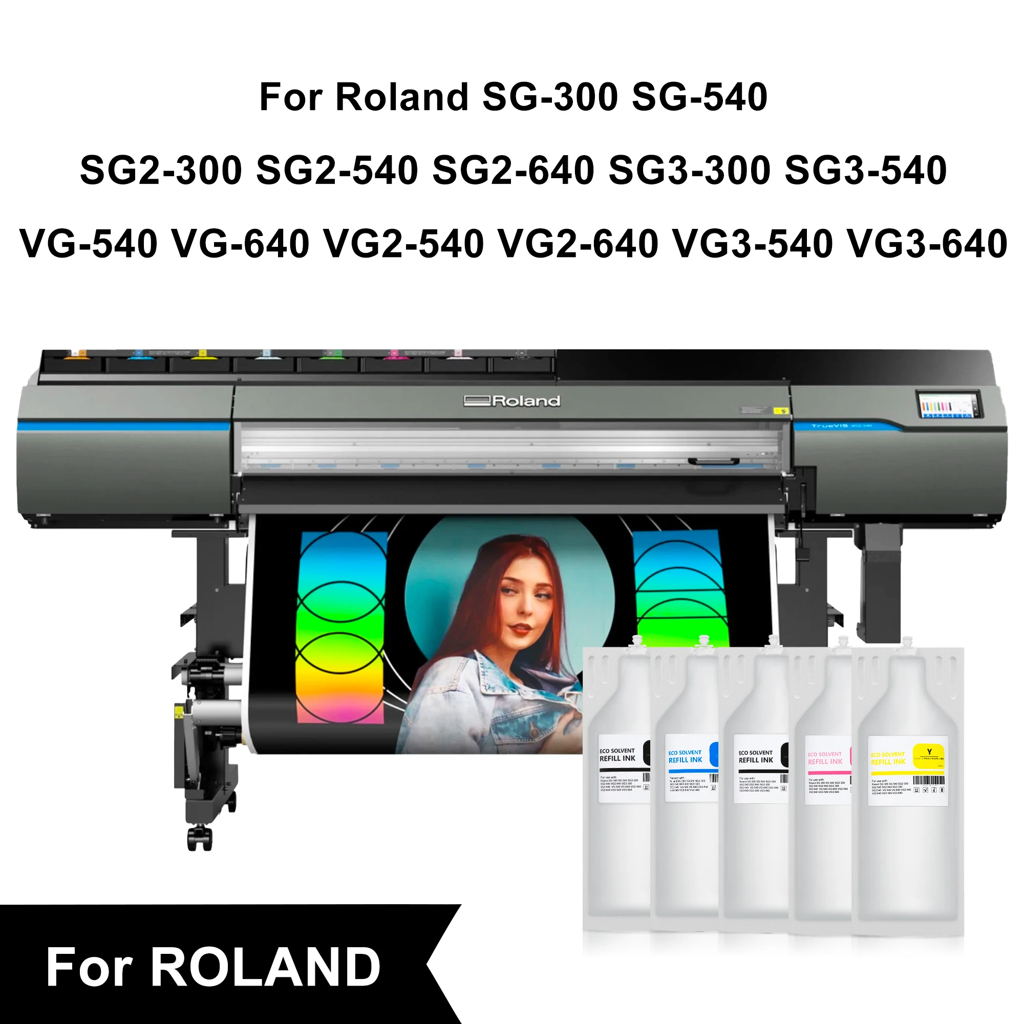 Eco-solvent ink For Roland Truevis SG 300 SG2 300 SG 540 SG2 640 Printer