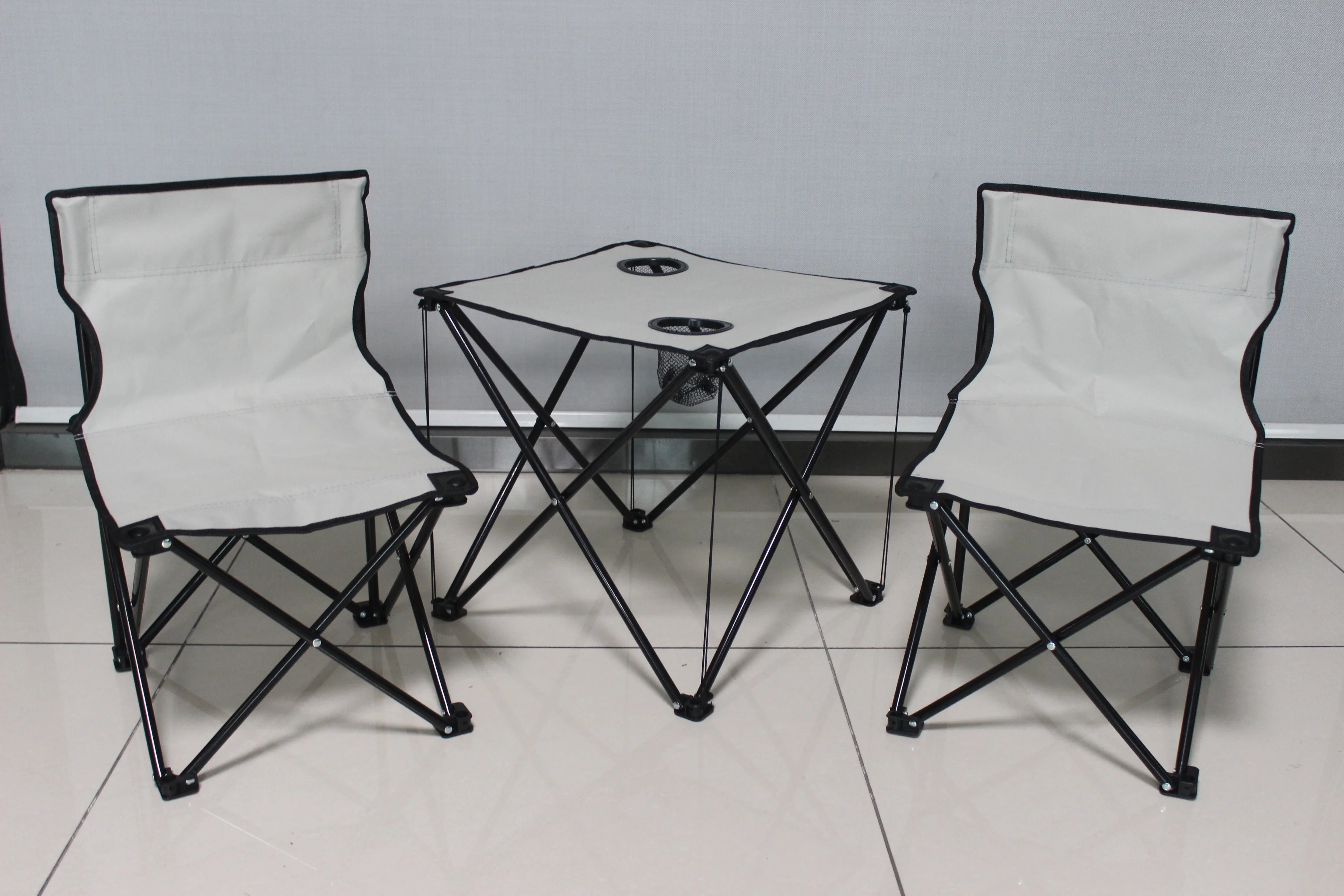 Modern Fabric Design Outdoor Party Camping Chair with Foldable Table & Chair Set