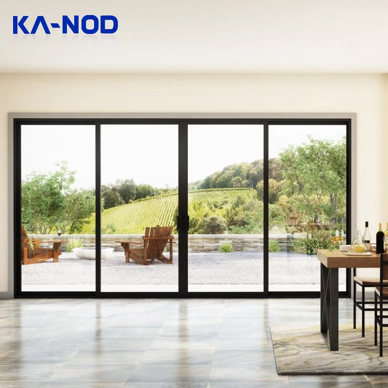 Latest American Standard hurricane proof impact Commercial Aluminum Door Glass sliding exterior door