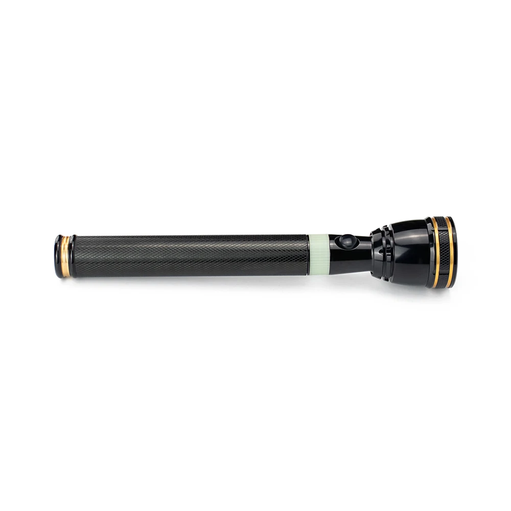 Aluminum Long Range Torch Light Custom Black Gold Color Rechargeable High Level Led Flashlight