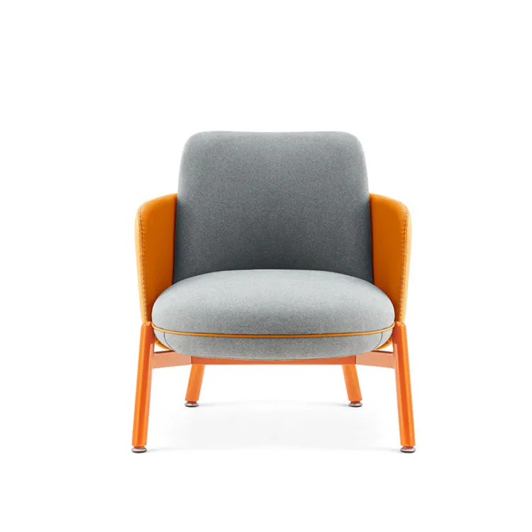 High Quality Company Office Hotel Hall Lounge Chair With Iron Legs Thicken Dirt Resistant Lounge Chair