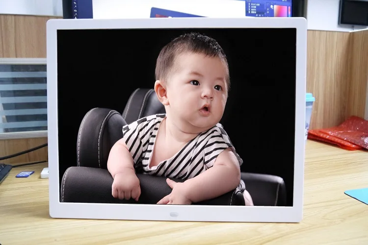 PI1072 наличии 15 дюймов черный белый 1080 P воспроизведения видео реклама дисплей Цифровая фоторамка с сенсорным экраном в