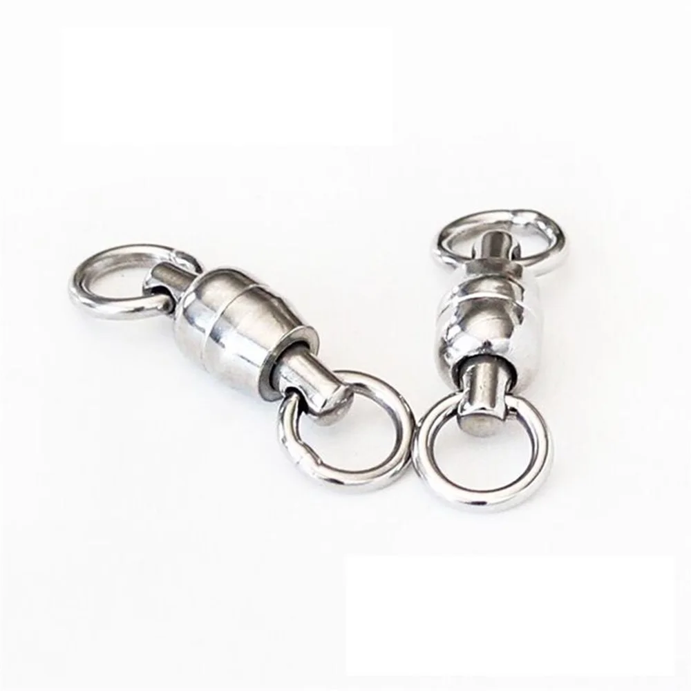 Rikimaru Heavy Bearing 2 rings Stainless Steel High Strength Fishing Snap Swivel
