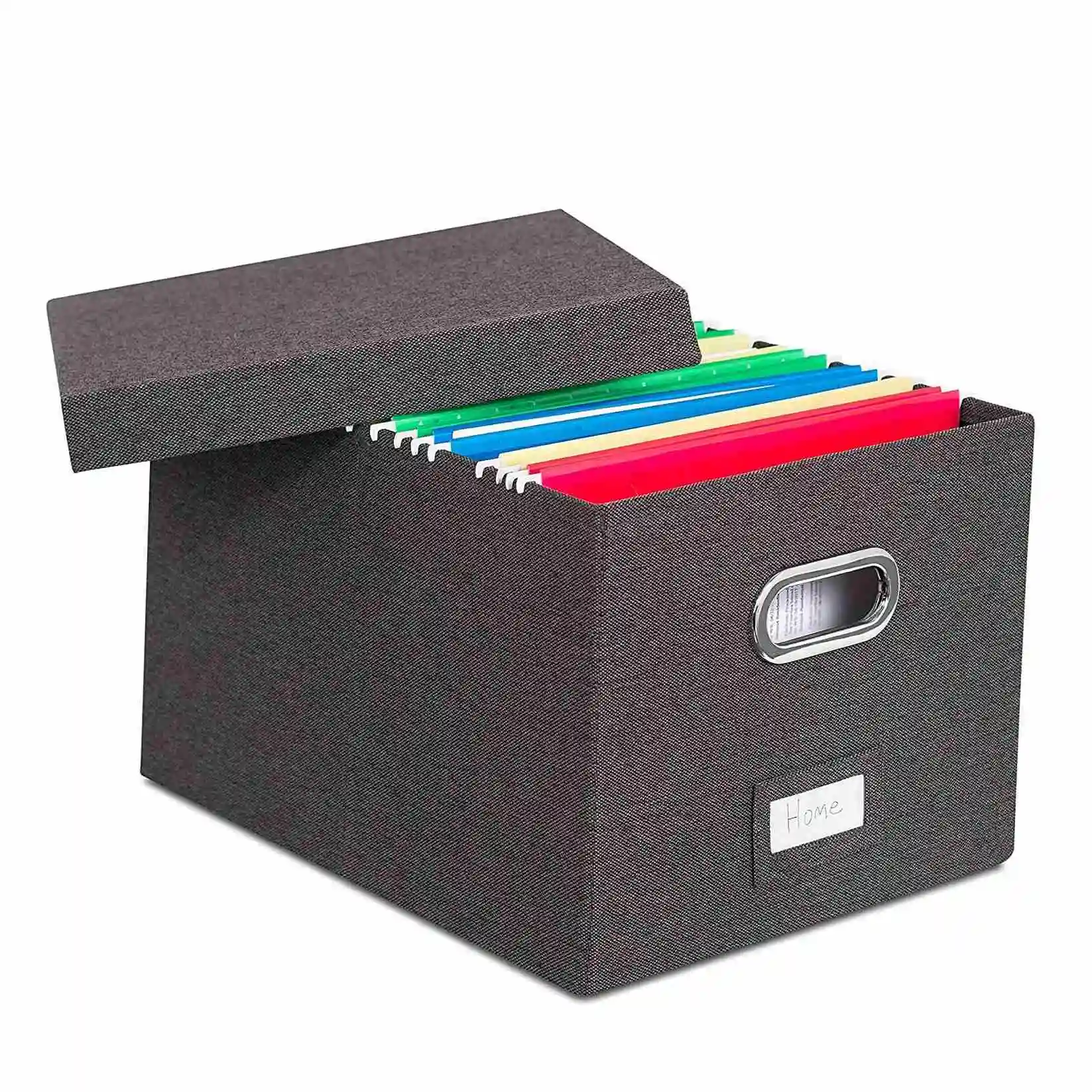 Office Desk Supplies Hanging Letter Legal Folder Storage Bins Cabinet Collapsible File Storage Box Organizer with Lid