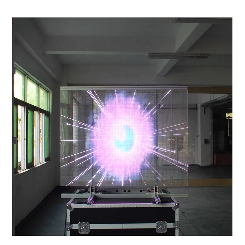 Shopping Mall Transparent LED Display Panel Transparent LED Video Wall Transparent Glass LED Display