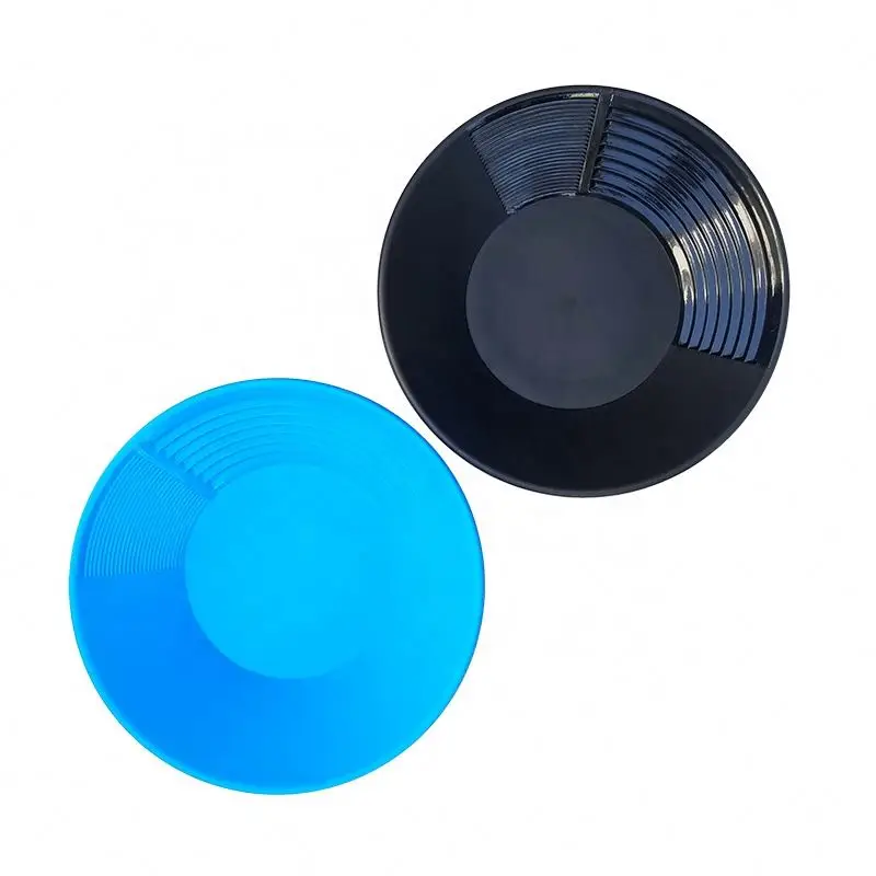 Plastic gold panning kit with Two Types of Riffles set of 4 gold pan and one sifter