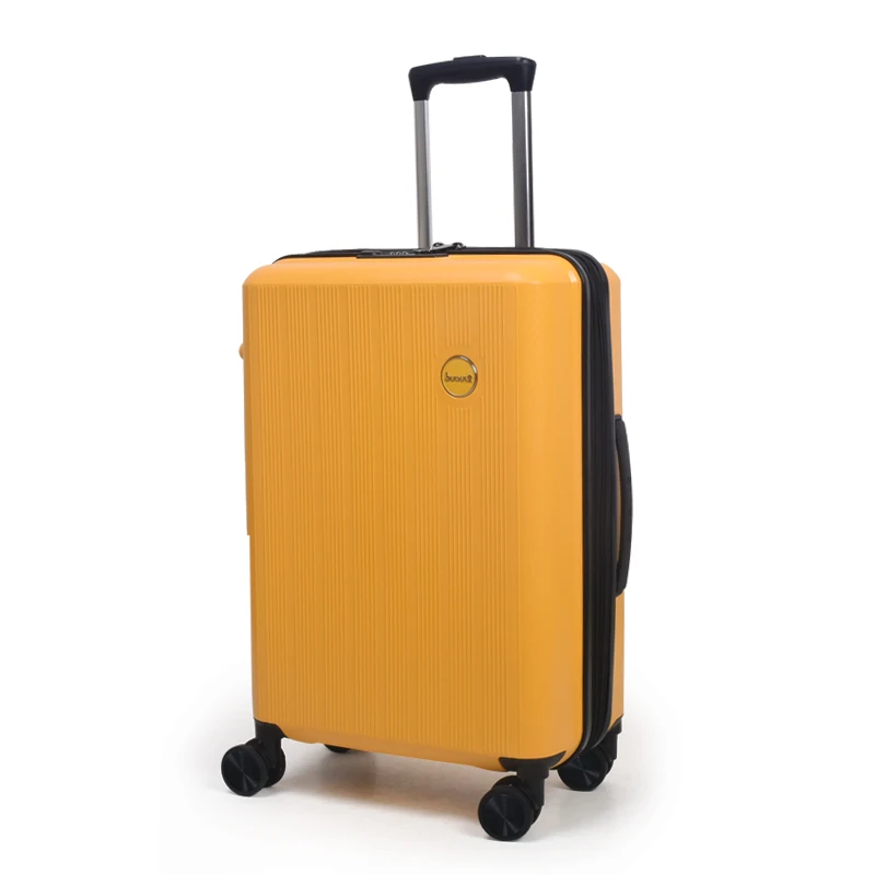20 inch 24inch 28 inch PP carry on luggage hot sell yellow luggage & travel bags trolley suitcase