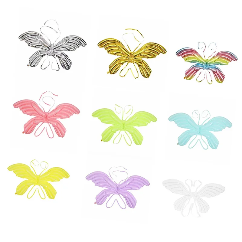 New Hot Sale Butterfly Wings Aluminum Film Balloon Back Hanging Children Inflatable Toys Birthday Party Decoration Balloons