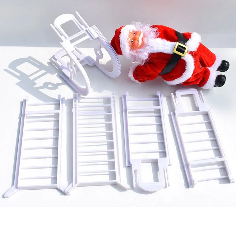 Toy Kids Novelty Plush Electric Cartoon Figure Christmas Gifts Ladder Climbing Santa Claus