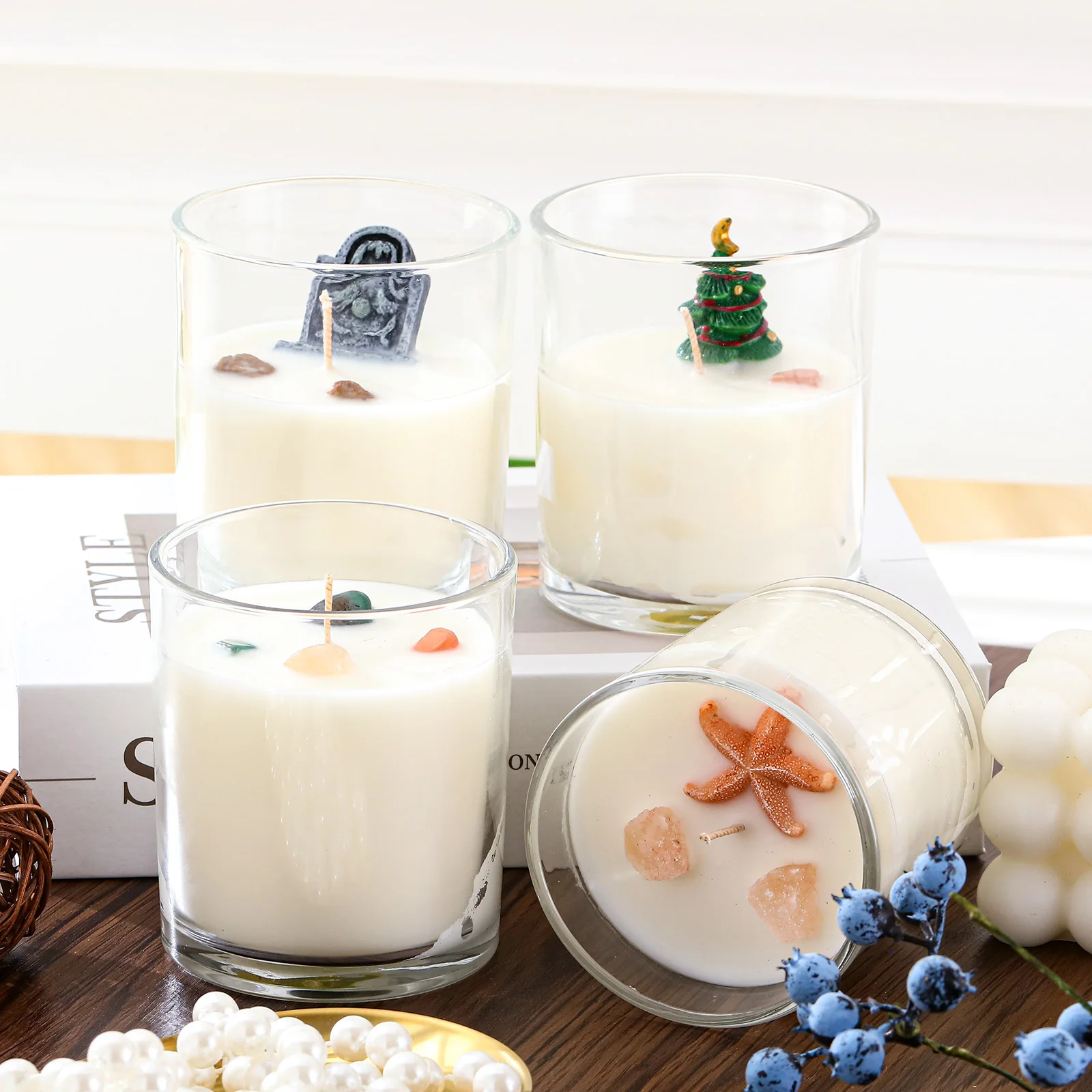Best Selling Variety of styles household Scented Wax Candles In Glass Jar Aromatic candles