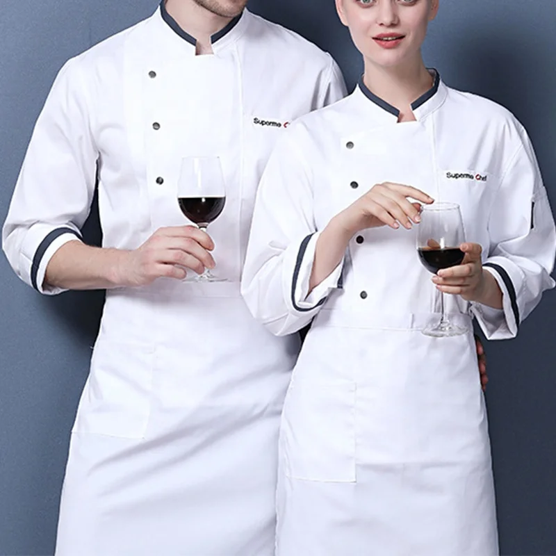 
Custom Good Quality Design Italian Fabric Kitchen Chef Uniform 