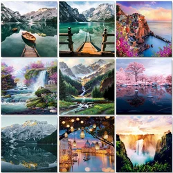 Wholesale custom canvas painting by number kits 5D DIY painting by numbers for kids