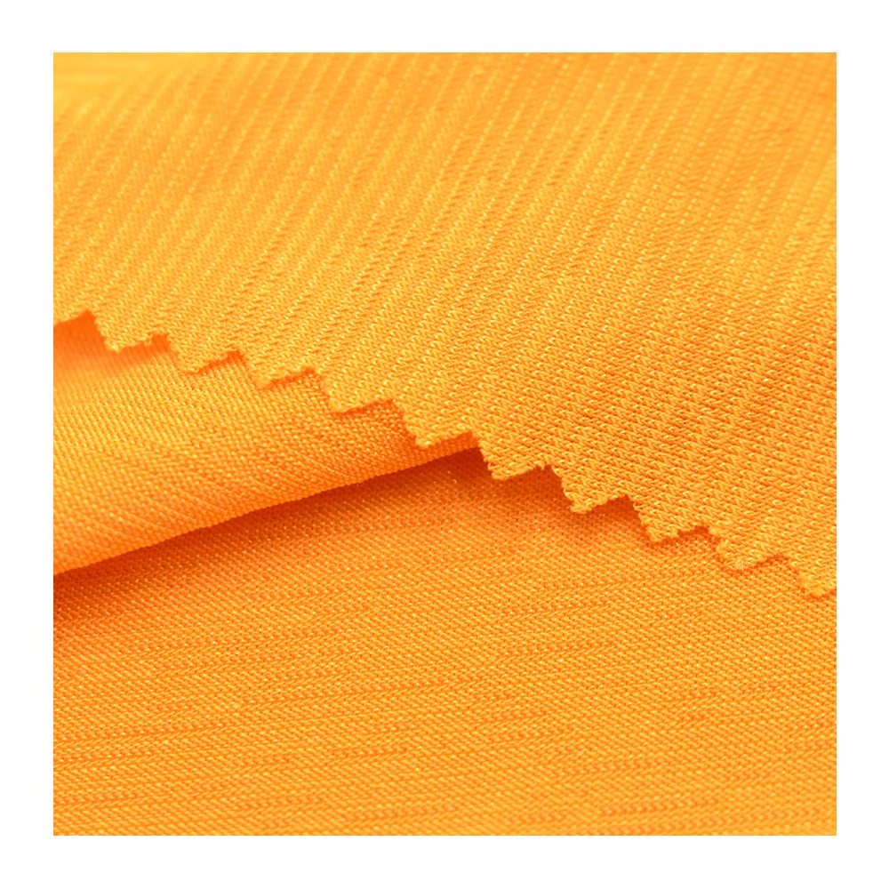 Slub style single hemp wrinkle polyester spandex knit Doris fabric for bottomed wear