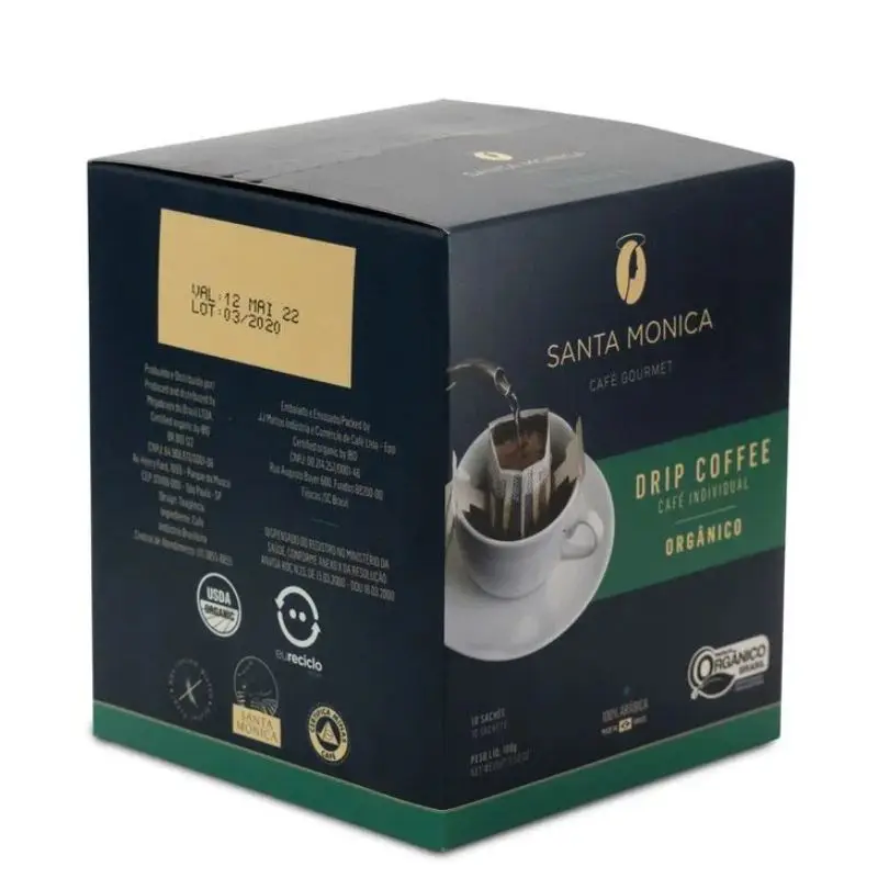 Drip Coffee Organic Special Selected Cherry Coffee - 10 Sachets - Santa Monica Gourmet Brazilian coffee
