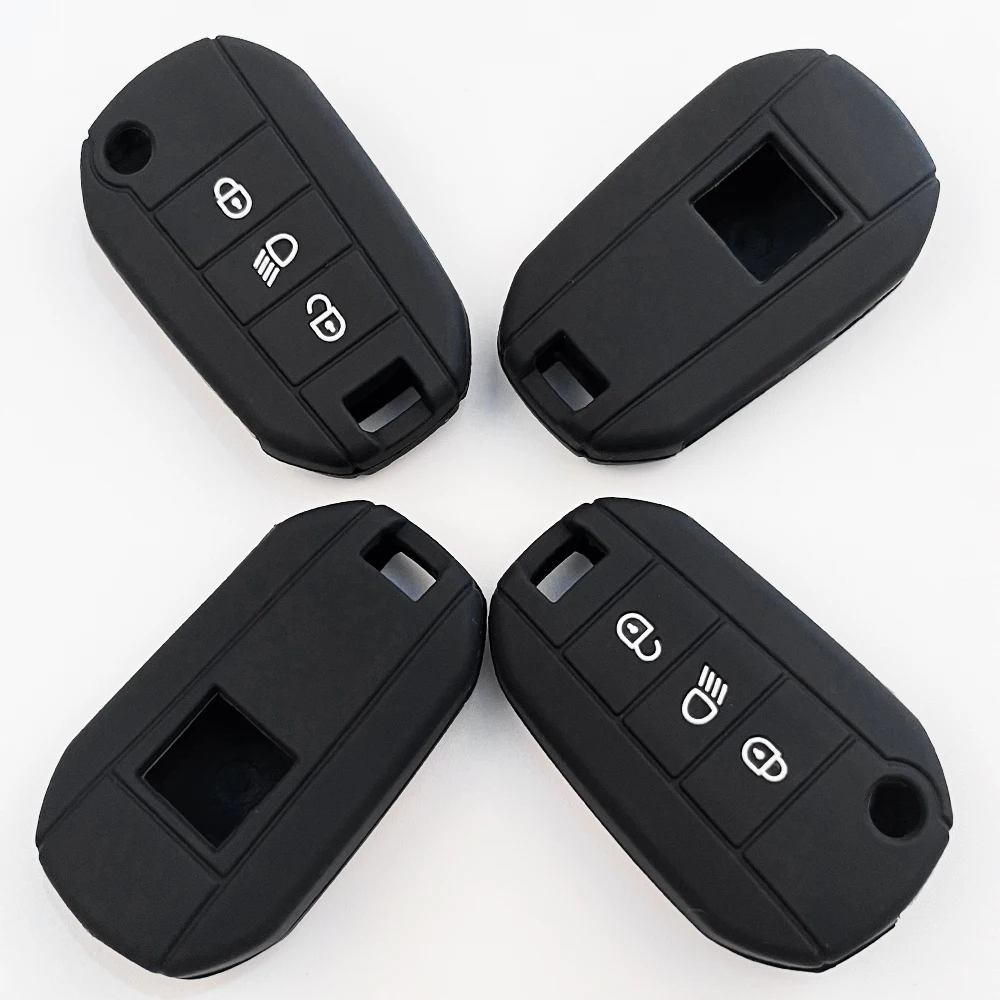 3 Button Silicone Car Key Cover For Citroen Xsara Picasso C4PICASSO AircrossC2 Car Silicone Key Case