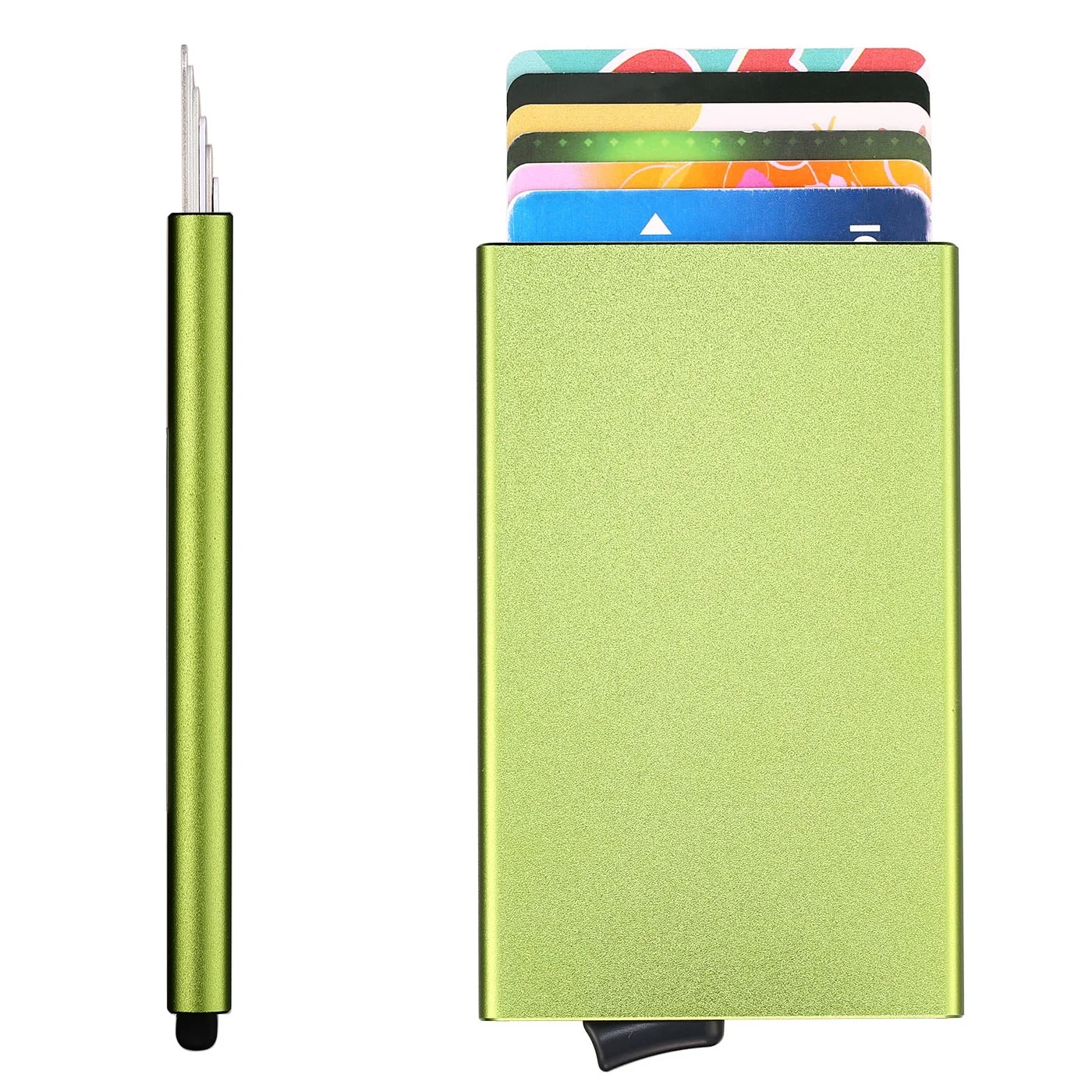 Wholesale Aluminum Metal RFID Blocking Card Holder AutomaticPop up Wallet For Men
