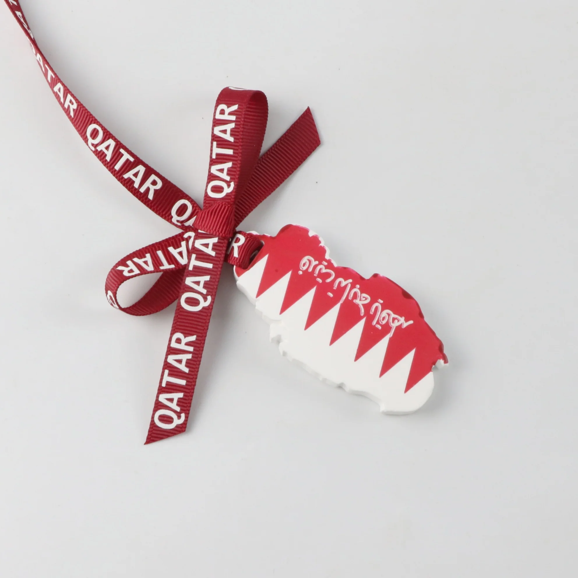 OEM Qatar Map Ceramic Aroma car decoration hanging stone Air freshener Essential oil diffuser Aromatic diffuser stone