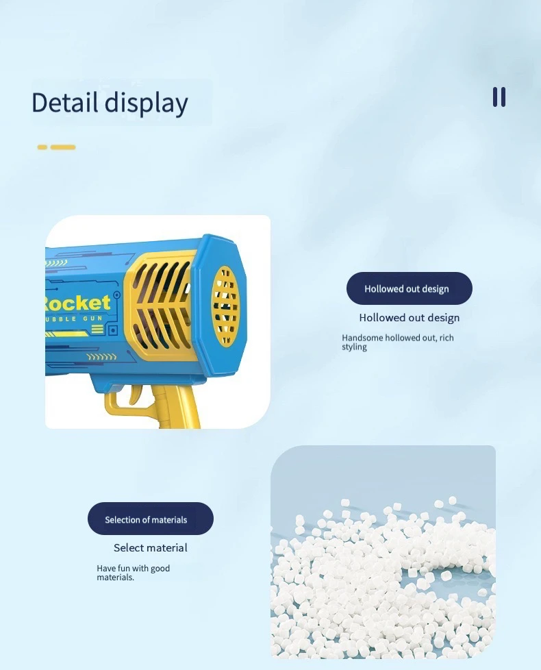 New Arrival 40/69/109-Hole Bubble Machine Gun Rocket Bubble Launcher for TIK Tok Kids Adults Outdoor Party Wedding Gifts