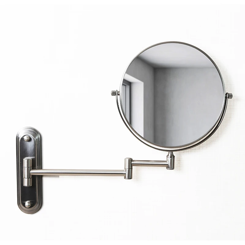 Norhs Wholesale Custom Size Bathroom Aluminum Frame Makeup Wall Mirror Round 360 Rotary Magnifying Mirrors