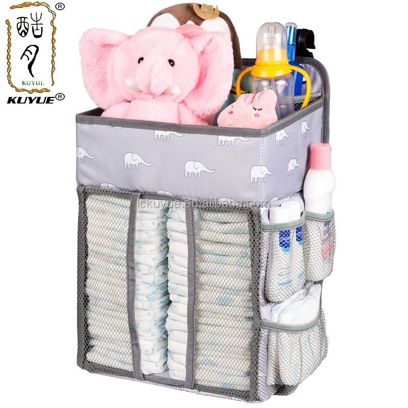 KUYUE Baby bath items storage basket hanging basket, diaper organizer