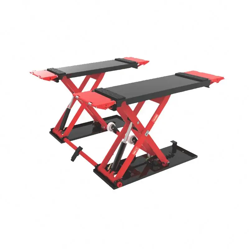 table behind platform self propelled jack lifter used auto scissor mobile vehicle lift Portable mid rise hydraulic Scissor