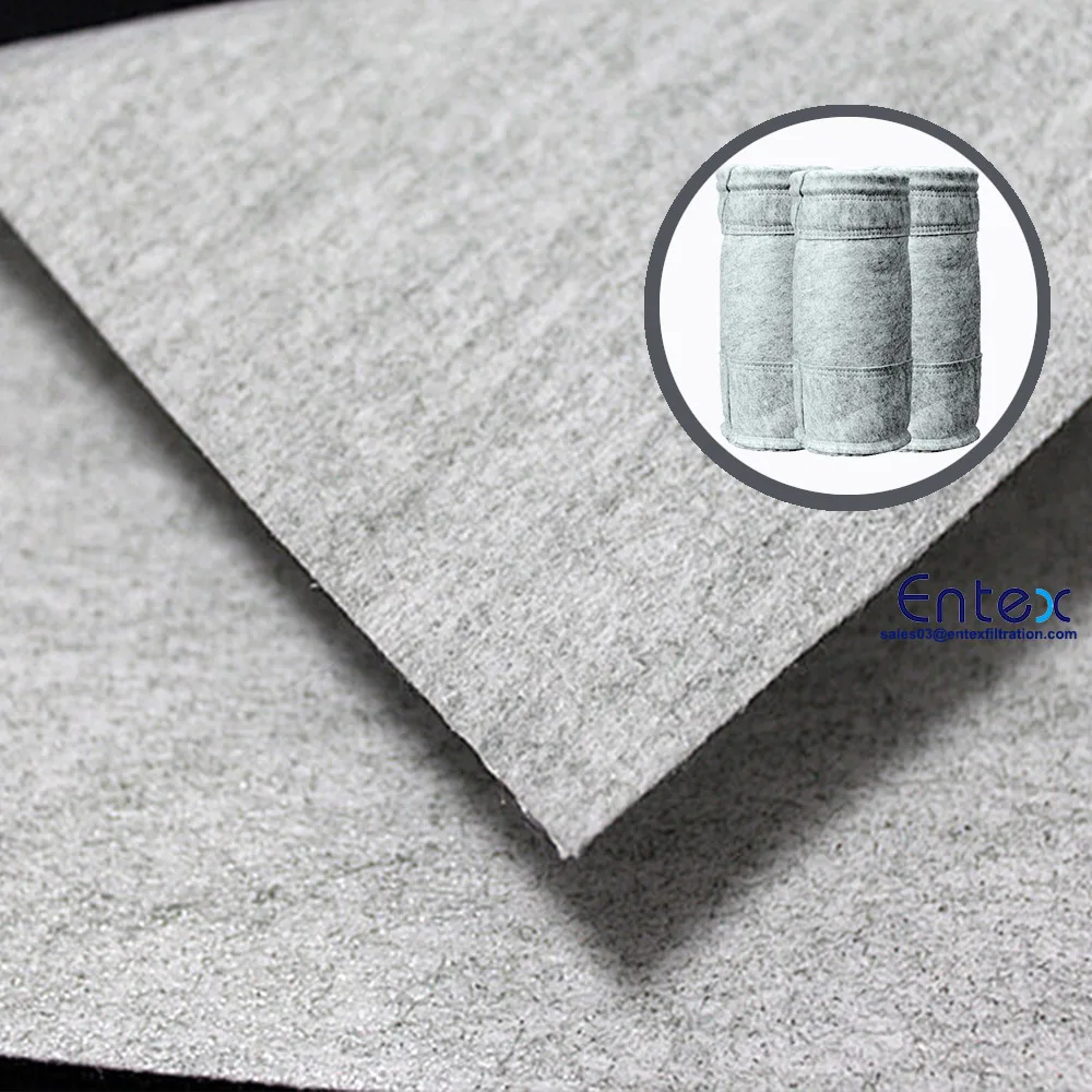 blended multi filament carbon anti static non woven industrial dust filtration needle felt fabric cloth for collector dust bag
