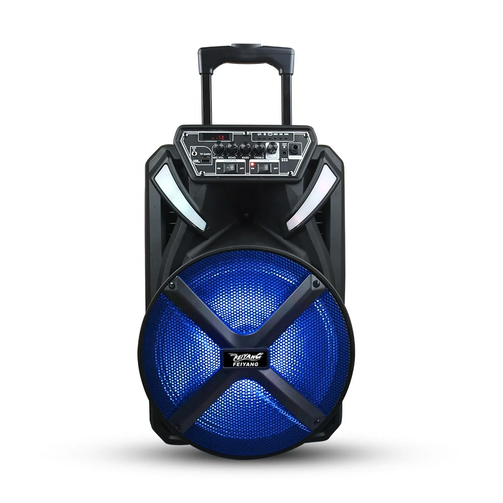 Feiyang TWS 12 дюймов Горячая Распродажа Новый тренд динамик Портативная тележка hifi музыка бас наружный динамик с BT/USB/SD/FM F12-31