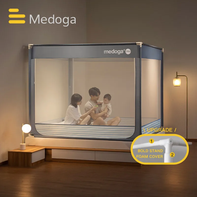 Stable Enhanced Bed Mosquito Net For Babies Reinforced Iron Brackets Steel Support Mosquito Nets For Home Bed