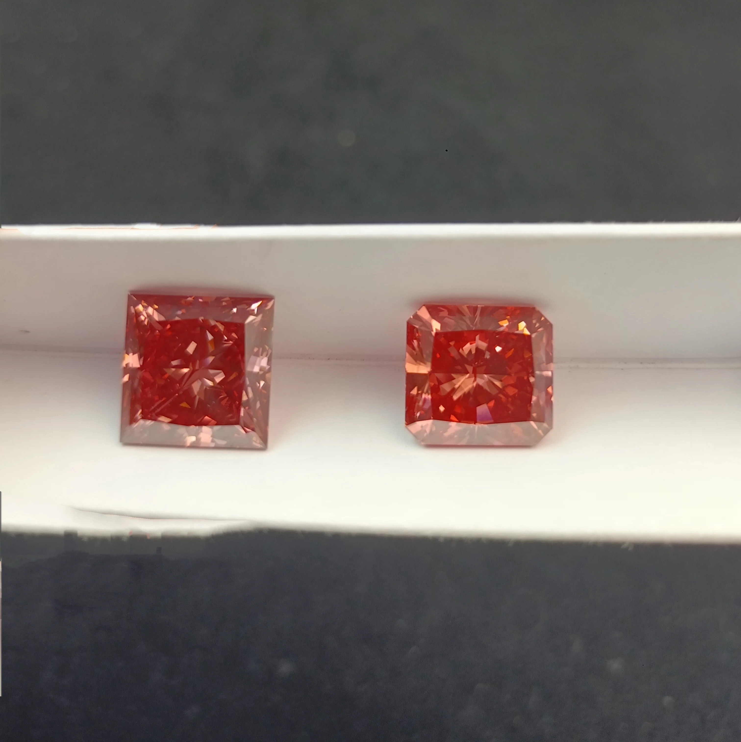 1-10carat HPHT Lab Grown IGI GIA NGTC Certified  Man Made Diamonds Red CVD Loose Lab Diamond Princess Cut Radiant Cut diamond
