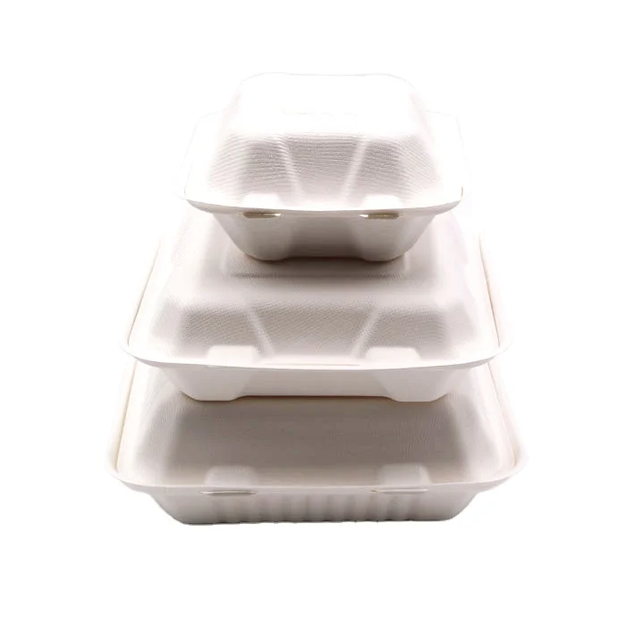 Free Sample 3 Compartment Food Container Take Away Lunch Bento One Time Disposable Packaging Boxes For Food