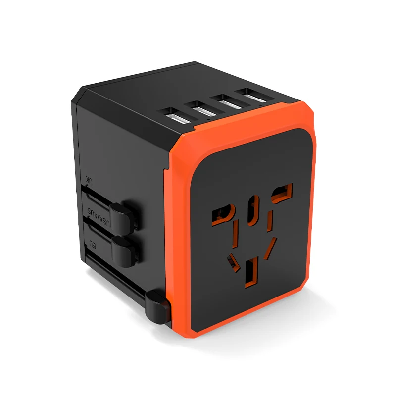 2.4A 4 Usb Universal Travel Adapter Charger Mobile Phone Travel Converter AU US EU UK Plug for travel