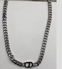 Vershal VSB1457 2024 New Arrival Trendy Personalized Choker Cuban Chain Initial Letter Stainless Steel No Fade Necklace