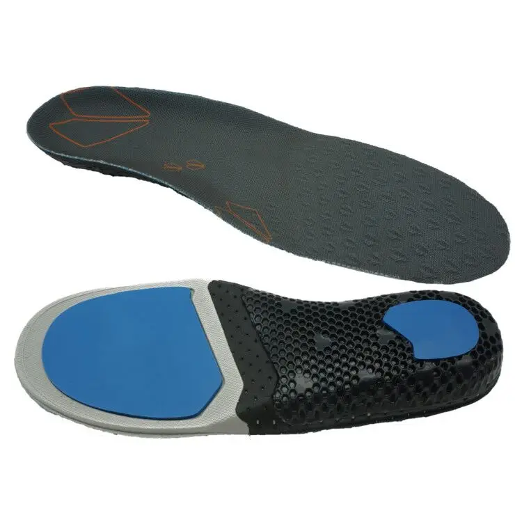 Wholesale high quality durable shock absorbing cushioning poron soft breathable foam gel sport insole for shoes
