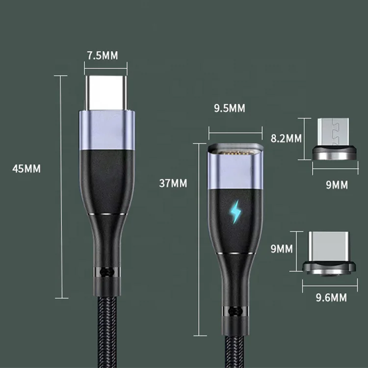OEM ODM USB Cable 3 in 1 Magnetic Charging Cable for Charger Accessories