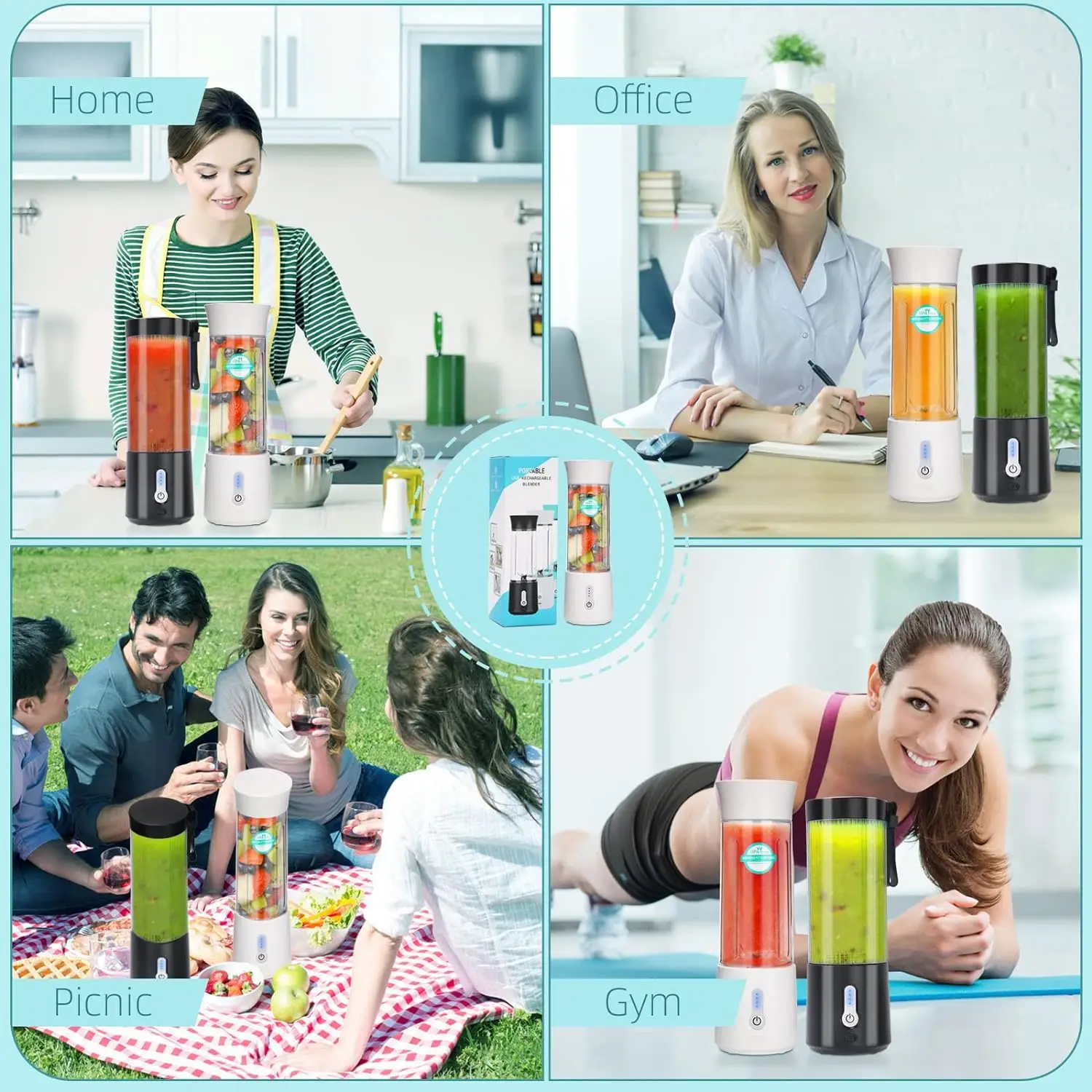 Wholesale 500ml usb rechargeable slow fruit juicer high powered portable blender for shakes