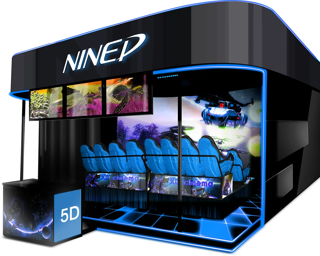 nined vr 5d virtual reality movie theater VR virtual game Six seater shopping mall VR machine