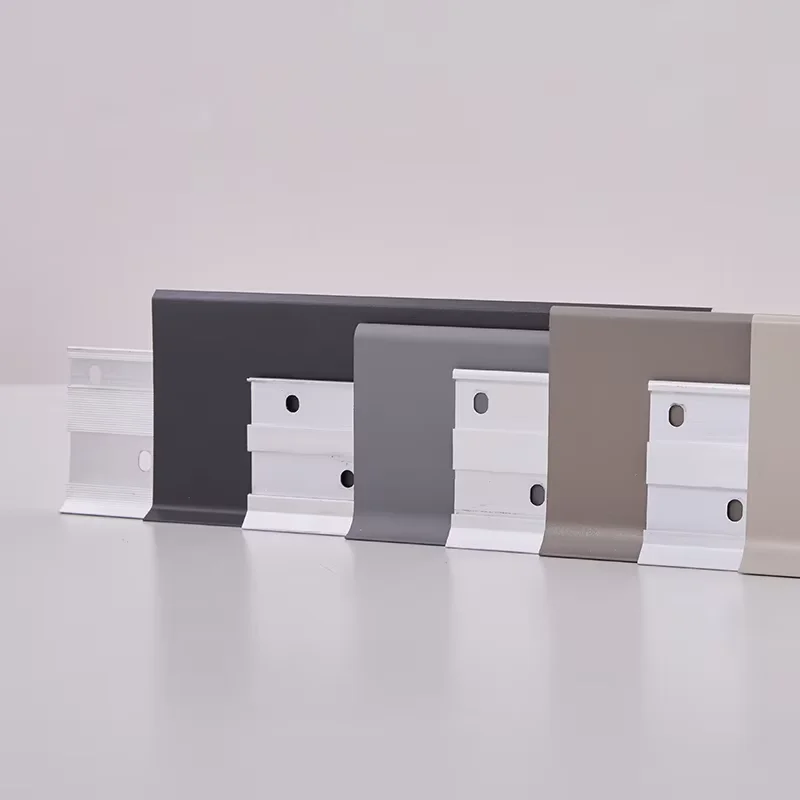 Beautiful Decoration Living Room Extruded Aluminum Extrusion Profile Metal Embedded Skirting Line