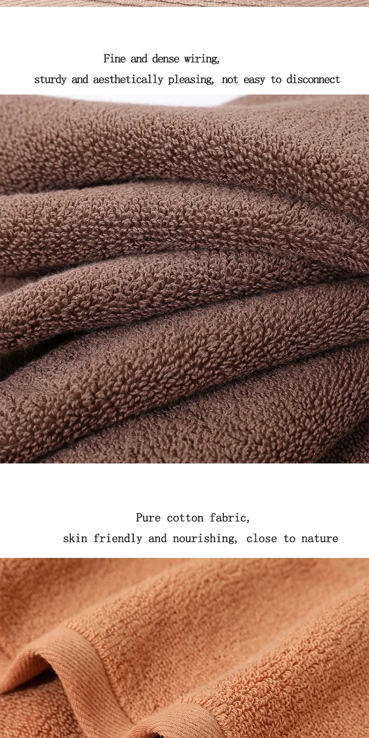 New Arrival Orange Khaki Super Soft Organic Cotton 6pcs Shower Bath hotel Towel