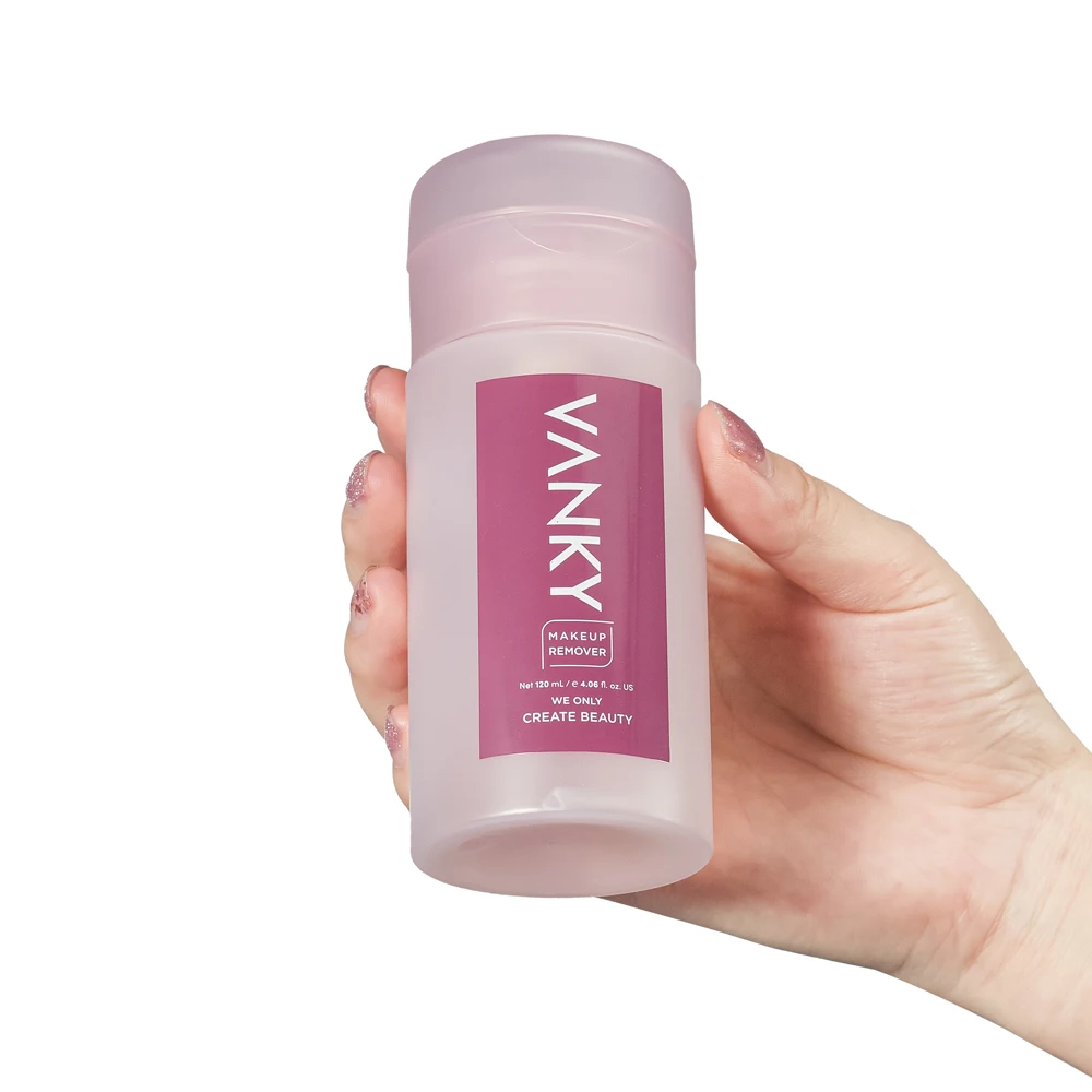 Empty Pet Cosmetic Plastic Bottle Dispenser 80ml Eye Makeup Nail Polish Remover Pump Bottle